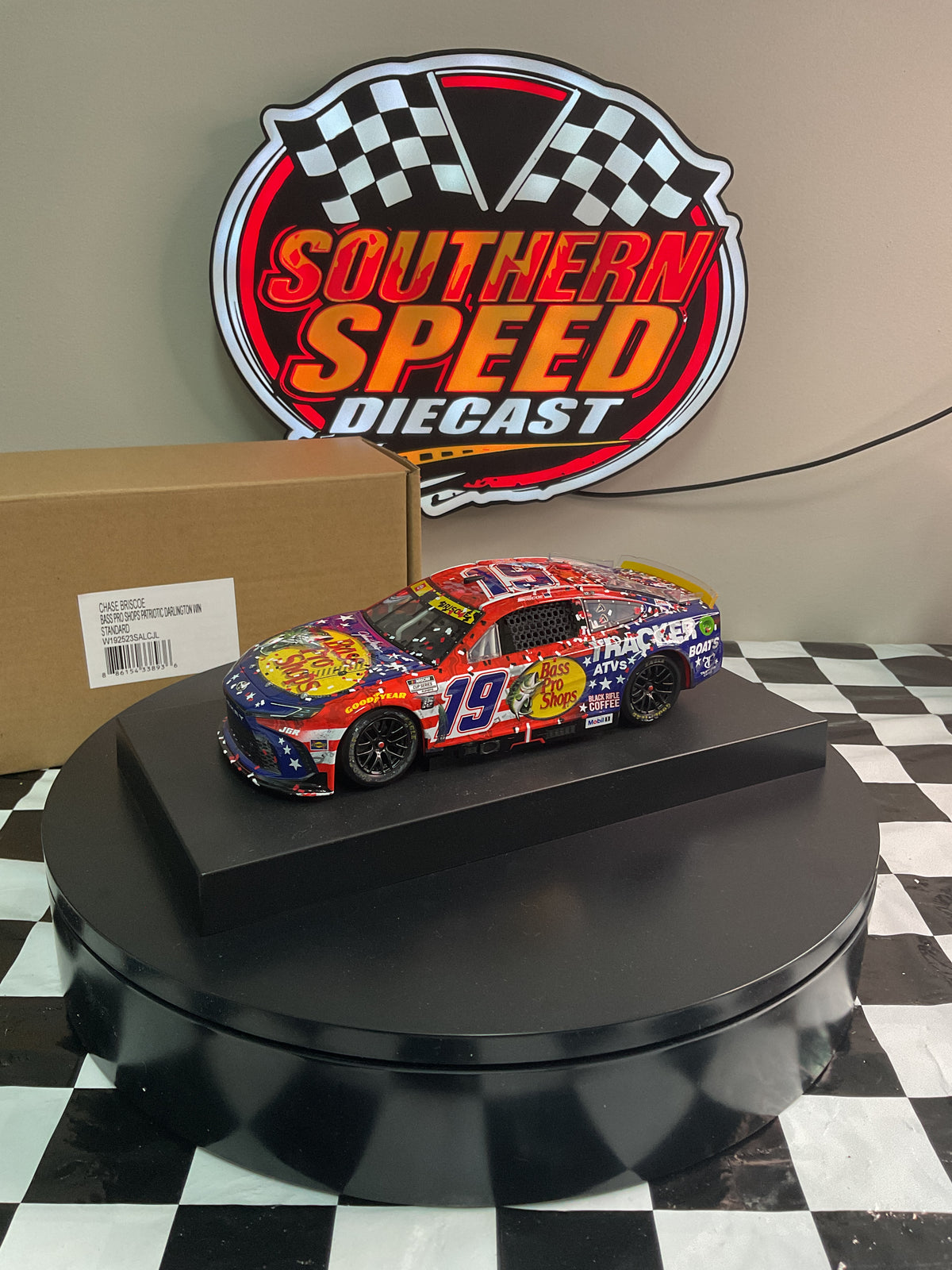 Chase Briscoe 2025 #19 Bass Pro Shops Patriotic Darlington Win ARC