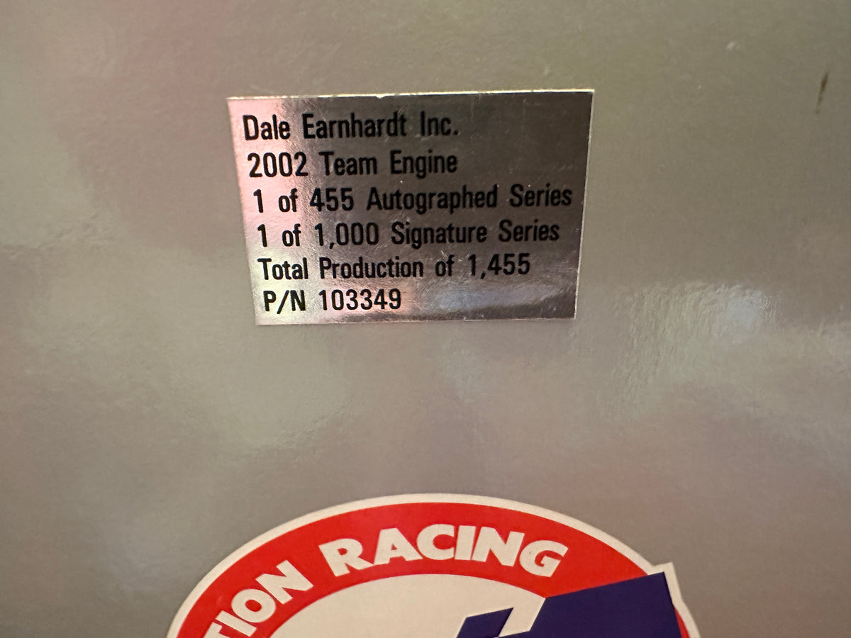 Dale Earnhardt Inc. 2002 Team Engine Auto'd 1:4 scale Nascar Winston Cup Motor